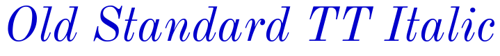 Old Standard TT Italic font