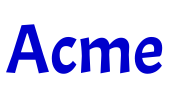 Acme font